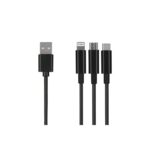2E Кабель USB 3 in 1 Micro/Lightning/Type C
