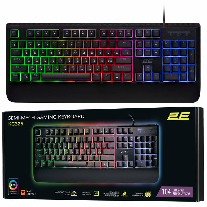 2E Gaming Keyboard KG325 LED USB Black Ukr