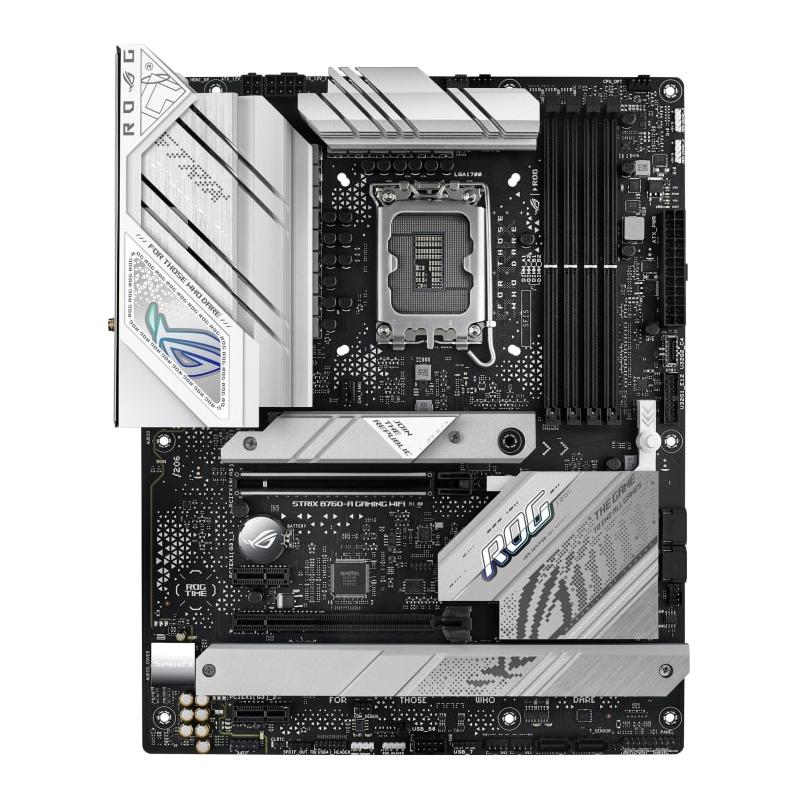 ASUS Motherboard ROG STRIX B760-A GAMING WIFI s1700 B760 4xDDR5 M.2 HDMI DP Wi-Fi BT ATX white