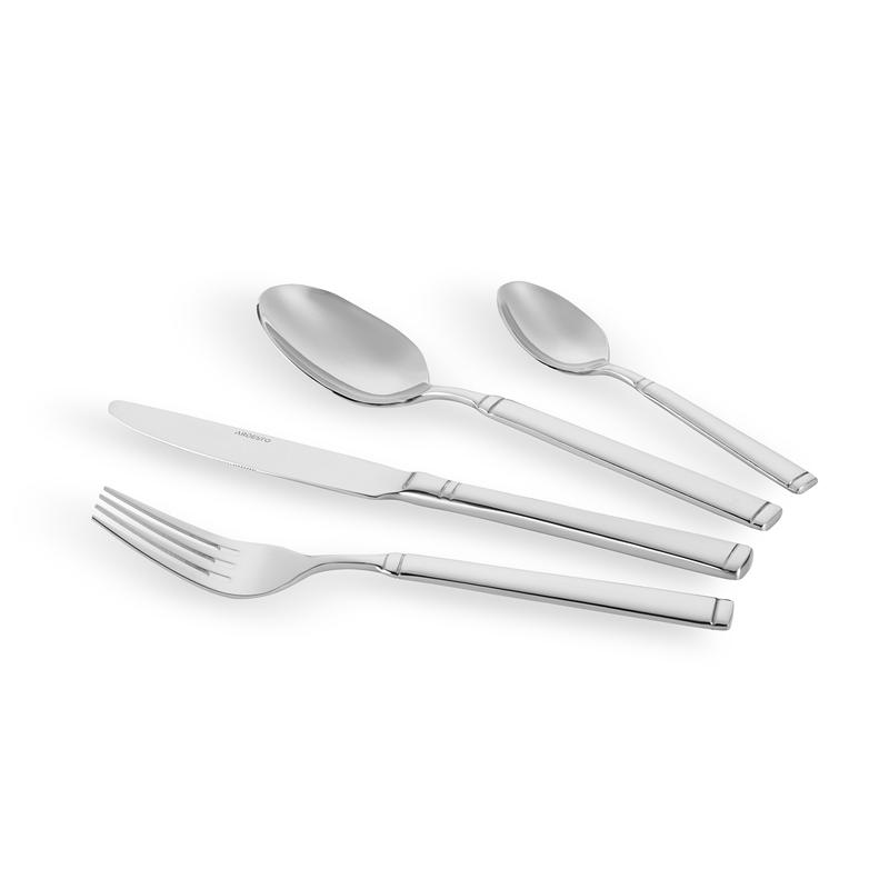 დანა ჩანგლის ნაკრები Ardesto AR0724BS, Black Mars Bordeaux, 24pcs Cutlery Set, Silver