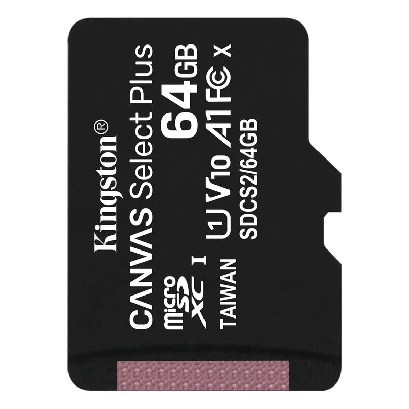 Kingston microSD 64GB C10 UHS-I R100MB/s