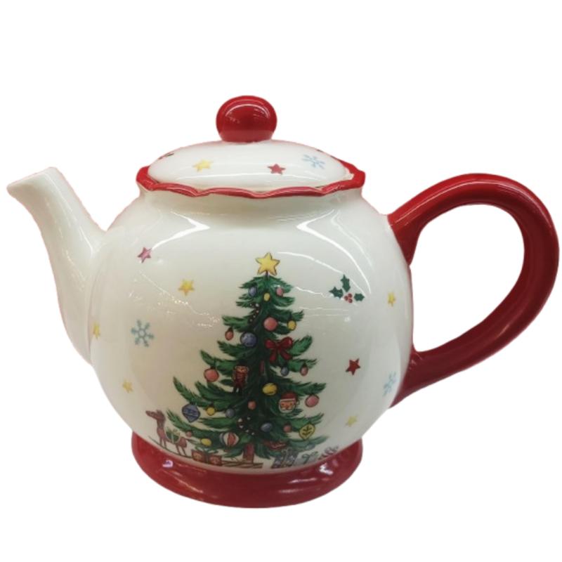 საახალწლო კერამიკის ჩაიდანი 21.2*13.5*14.4სმ