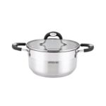 ქვაბი მეტალის 18x9სმ მინის და მეტალის თავსახურით ARSHIA SS478-3077 26477