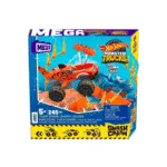 Mega Construx -Hot Wheels - ორი მანქანა და რბოლის აქსესუარები