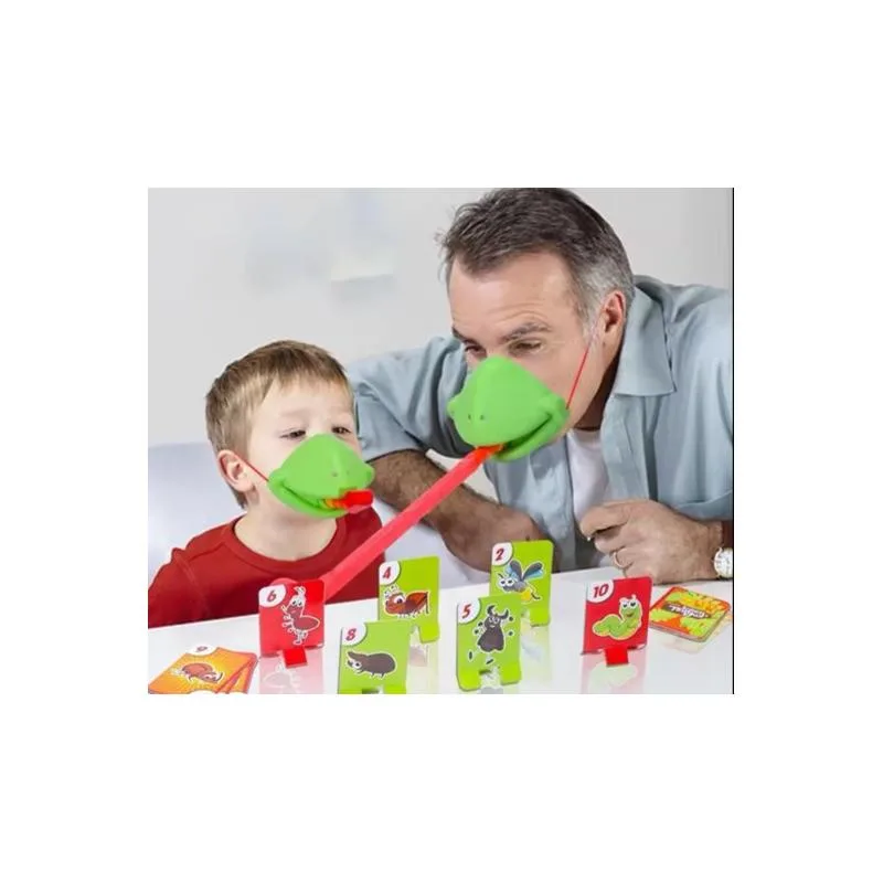 პლასტმასის სათამაშო ქამელეონის ნიღაბი