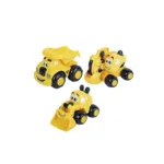 ყვითელი სამშენებლო მანქანები დისფლეიში