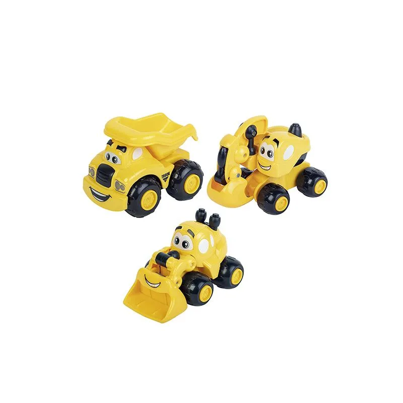 ყვითელი სამშენებლო მანქანები დისფლეიში