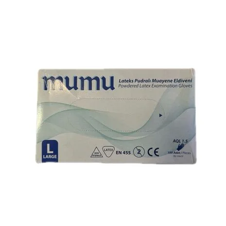 სამედიცინო ხელთათმანი ლატექსი პუდრიანი ლ ზომა