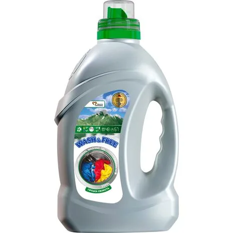 2795-Wash&Free უნივერსალური თხევადი სარეცხი საშუალ. 2000გრ "მთის სიგრილე"