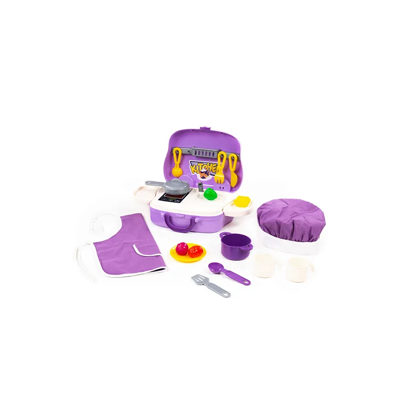 საბავშვო ჭურჭლის ნაკრები ჩემოდნით