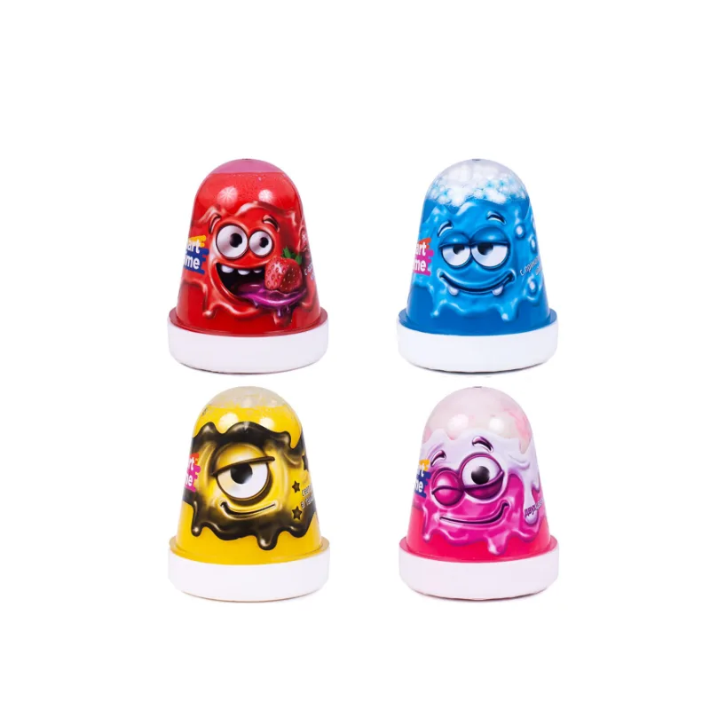 ფერადი სლაიმი სახეებით