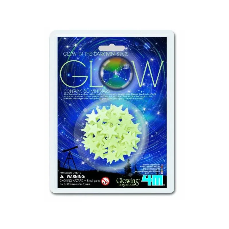 სიბნელეში მანათობელი მინი ფოსფორის ვარსკვლავები