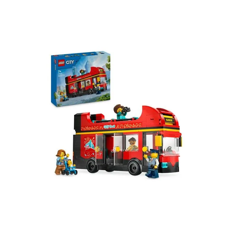 ასაწყობი კონსტრუქტორი Red Double-Decker Sightseeing Bus