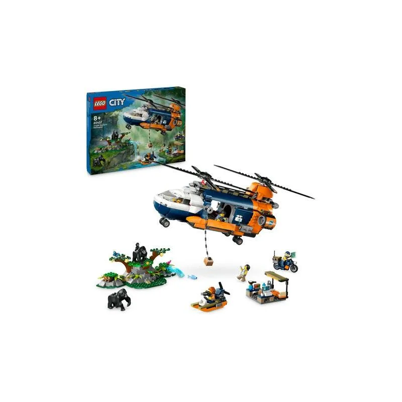 ასაწყობი კონსტრუქტორი Jungle Explorer Helicopter at Base Camp