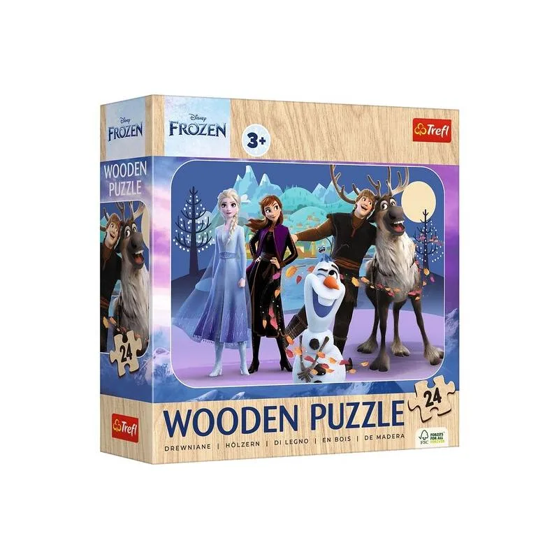 Trefl Puzzle - 24 Wooden Puzzle გასაოცარი გაყინულის სამყარო
