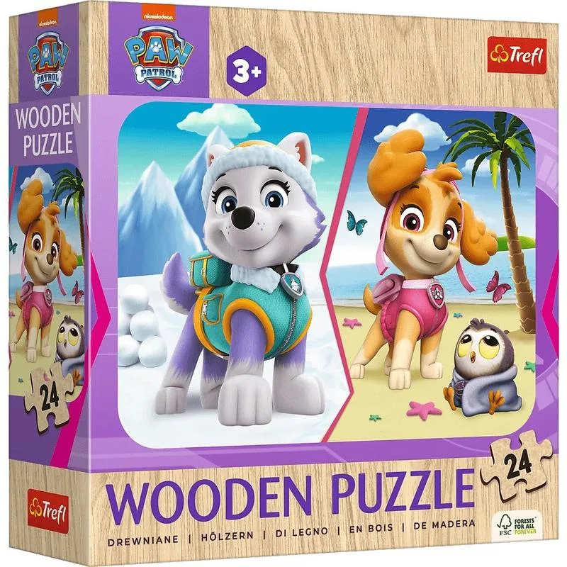 Trefl Puzzle – 24 Wooden Puzzle მაშველი გოგოების გუნდი