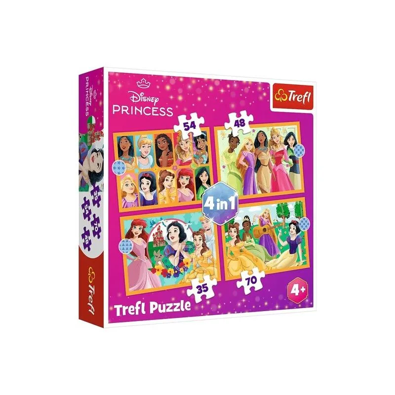 TREFL Puzzles - 4in1 პინცესების ზღაპრული ისტორიები