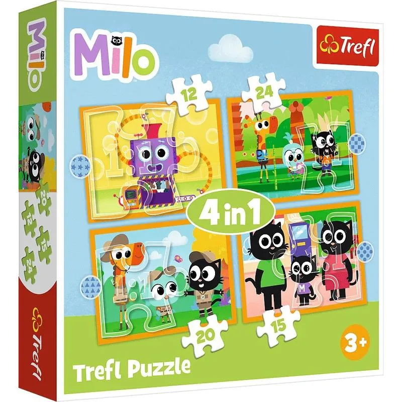 TREFL Puzzles - 4in1 შეხვდით მაილოს და მის მეგობრებს