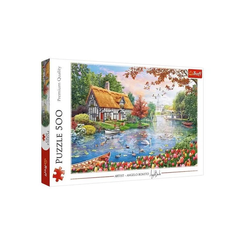 TREFL Puzzles - 500 სამოთხე ტბაზე