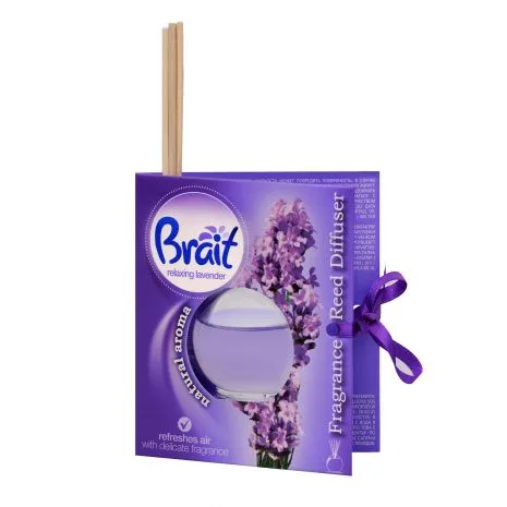 BRAIT ჰაერის არომატიზატორი ლეწმის ჯოხებით ლავანდის სურნელით 40მლ