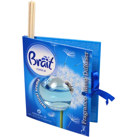 BRAIT ჰაერის არომატიზატორი ლეწმის ჯოხებით კრისტალური ჰაერის 40მლ