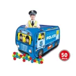 სათამაშო კარავი პოლიციის მანქანა 50 ბუთით