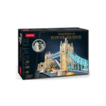 3D ფაზლი კოშკის ხიდი განათებით