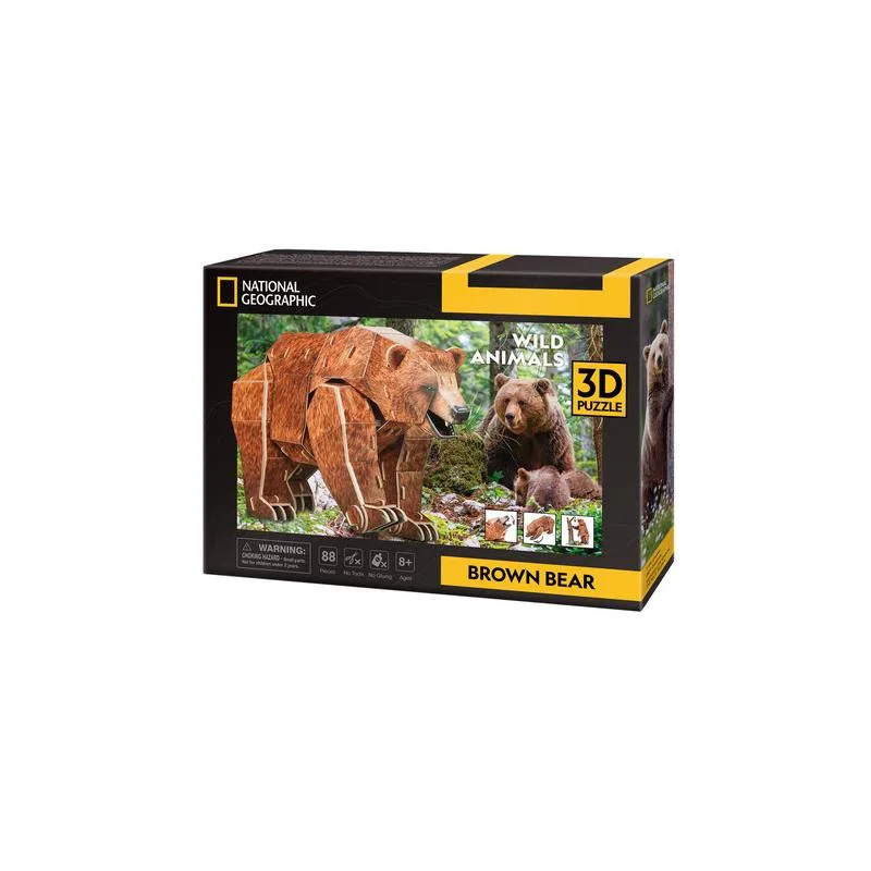 3D ფაზლი - BROWN BEAR