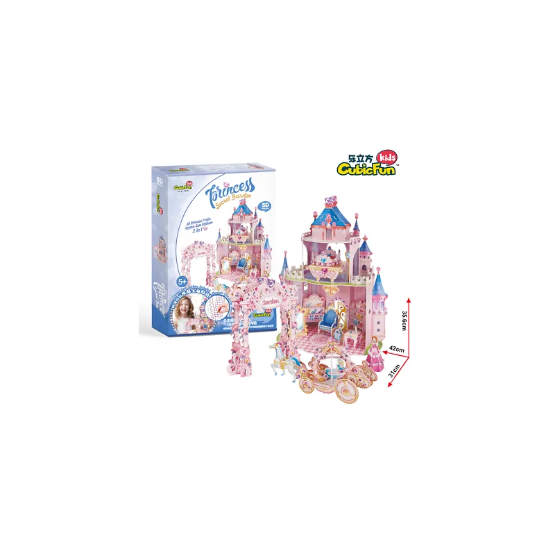 3D ფაზლი პრინცესების ბაღი