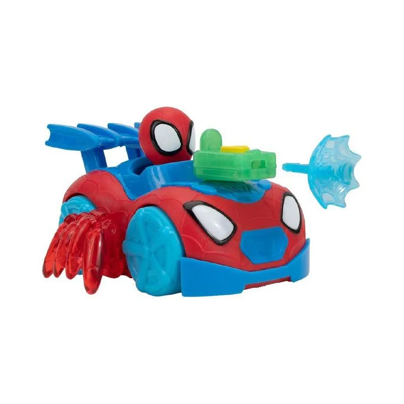 სპაიდერმენი და მანქანა განათებით