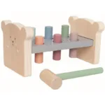 ხის სათამაშო ნაკრები Hammer peg teddy