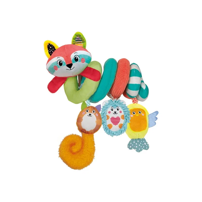 Baby Clementoni - რბილი საჩხარუნო სპირალი ცხოველებით