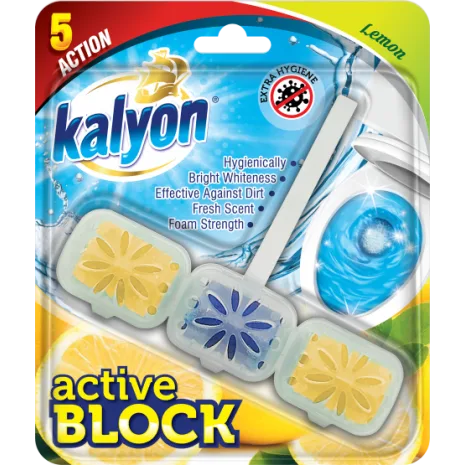 KALYON უნიტაზში ჩასაკიდი ბლოკი ლიმონი 57გრ (12)