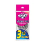 VİNDEX-ჭურჭლის სახეხი ნეჭა უჟანგავი ფოლადის 3 ცალიანი