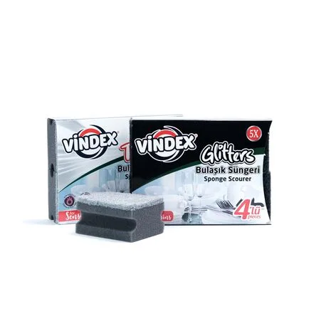 VİNDEX ჭურჭლის ღრუბელი რბილი 4 ცალიანი შეფუთვა (24)