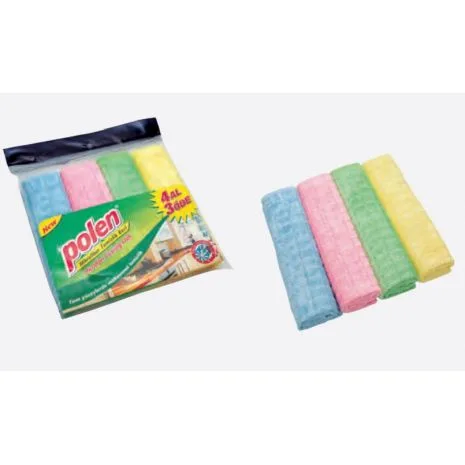 Polen მიკროფიბერის საწმენდი ქსოვილი ზომა 40×40 შეკვრაში 4 ცალი 2969