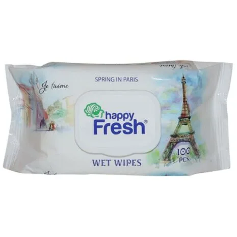 HAPPY FRESH ბავ.სვ.ხელ გაზაფხული 100 ც (8697420534622)