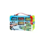 TURBO RACERS - 4 მანქანა და შესანახი ჩანთა