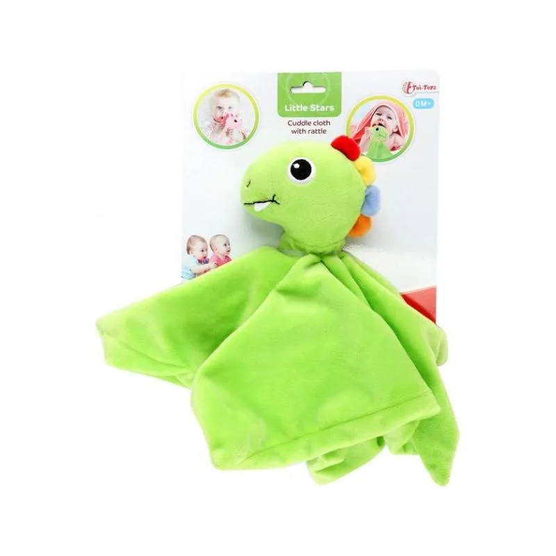 ჩასახუტებელი ქსოვილი დინოზავრის ილუსტრაციით მწვანე