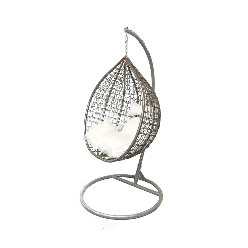 საქანელა-სავარძელი SC-001 (ნაცრისფერი თეთრი ბალიშით)